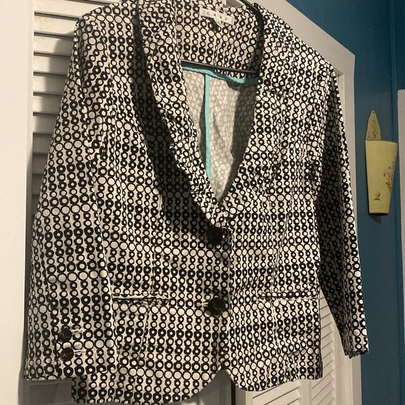 Cabi Black White Blazer Size 8 - Picture 4 of 4